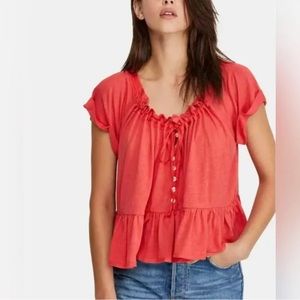 Free People Charlie Flounce Tee